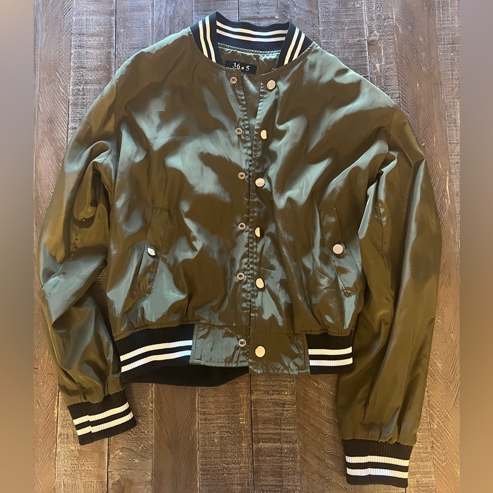 36 Point 5 Green Bomber Jacket